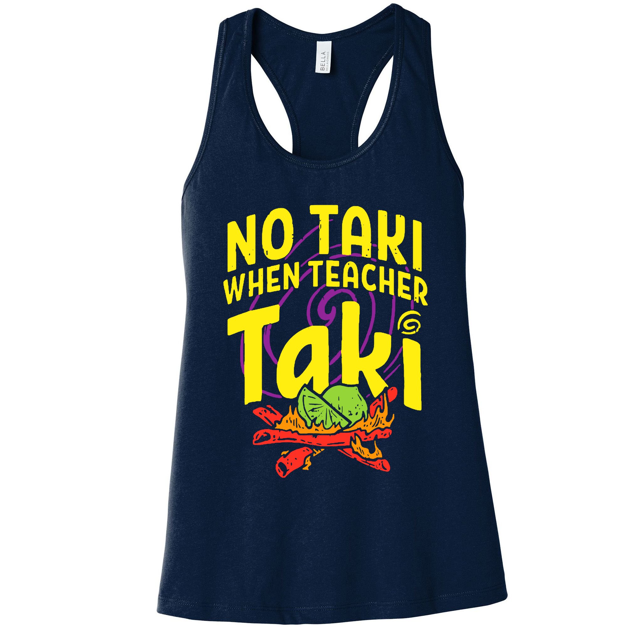 Cinco De Mayo No Taki When Teacher Funny Womens Tank Top