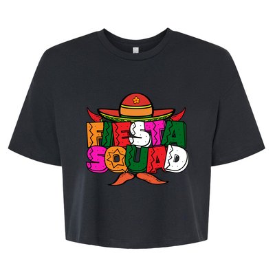 Cinco De Mayo Fiesta Squad Graphic Bella+Canvas Jersey Crop Tee