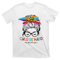 Cinco De Mayo Mama Messy Bun Mexican Mothers Day Mom T-Shirt