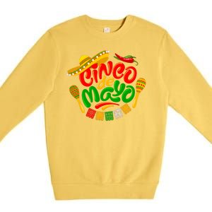 Cinco De Mayo Fiesta Celebration Premium Crewneck Sweatshirt