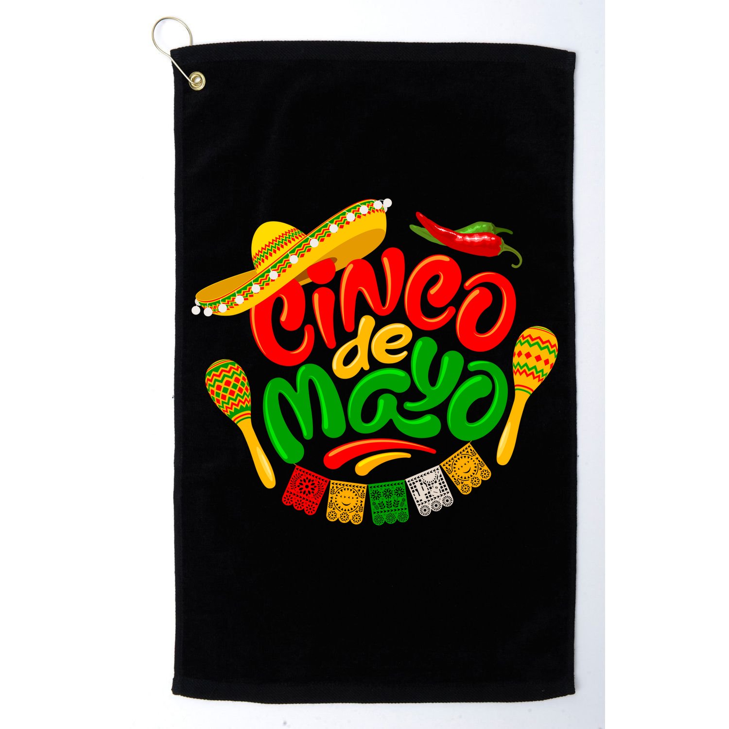 Cinco De Mayo Fiesta Celebration Golf Towel