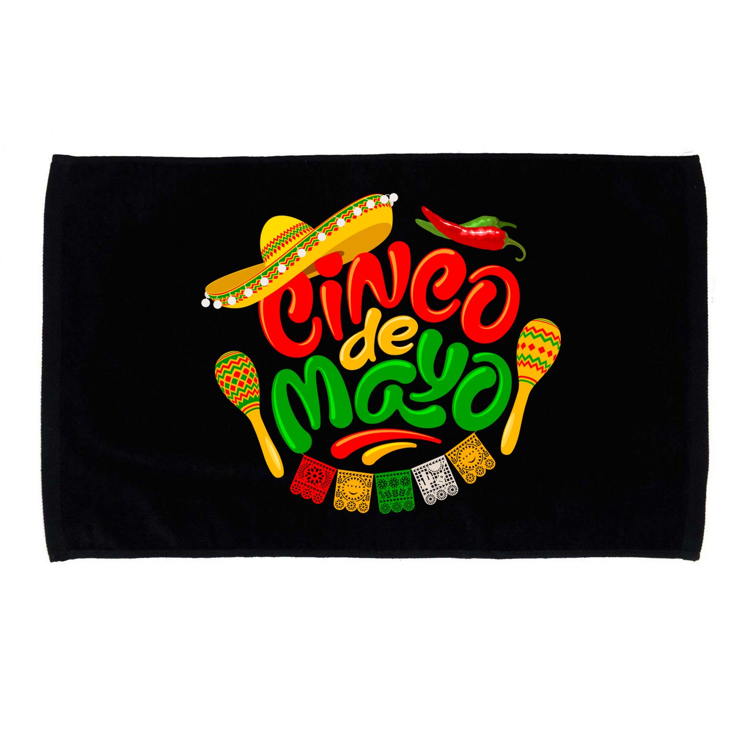 Cinco De Mayo Fiesta Celebration Microfiber Hand Towel