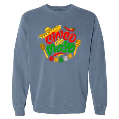 Cinco De Mayo Fiesta Celebration Garment-Dyed Sweatshirt