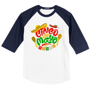 Cinco De Mayo Fiesta Celebration Baseball Sleeve Shirt