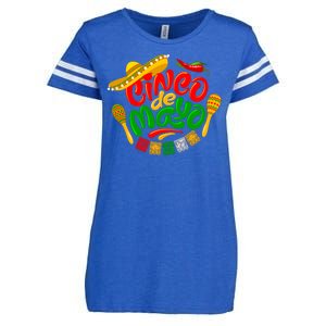 Cinco De Mayo Fiesta Celebration Enza Ladies Jersey Football T-Shirt