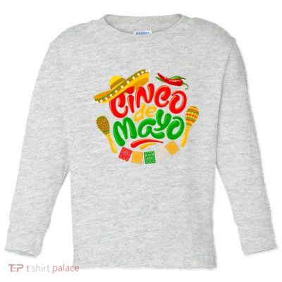 Cinco De Mayo Fiesta Celebration Toddler Long Sleeve Shirt