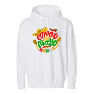 Cinco De Mayo Fiesta Celebration Garment-Dyed Fleece Hoodie