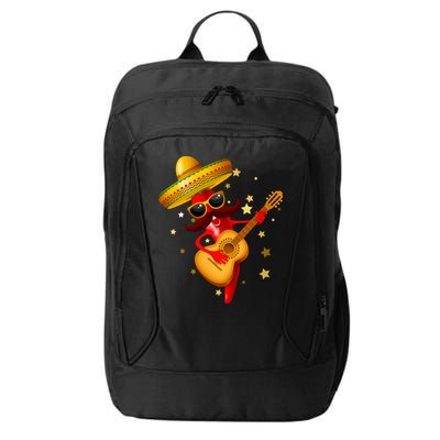 Cinco De Mayo Spicy Chili Pepper Fiesta City Backpack