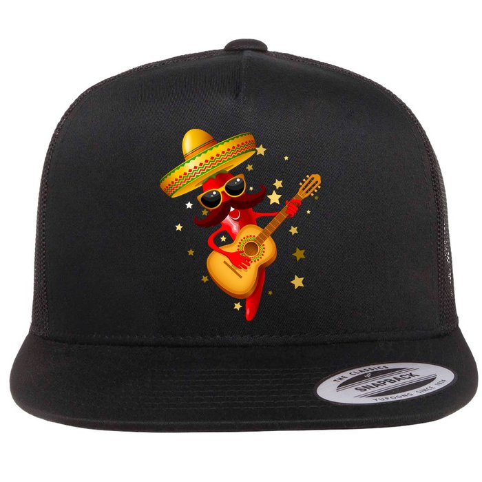 Cinco De Mayo Spicy Chili Pepper Fiesta Flatbill Hat