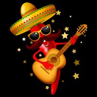 Cinco De Mayo Spicy Chili Pepper Fiesta Flatbill Hat