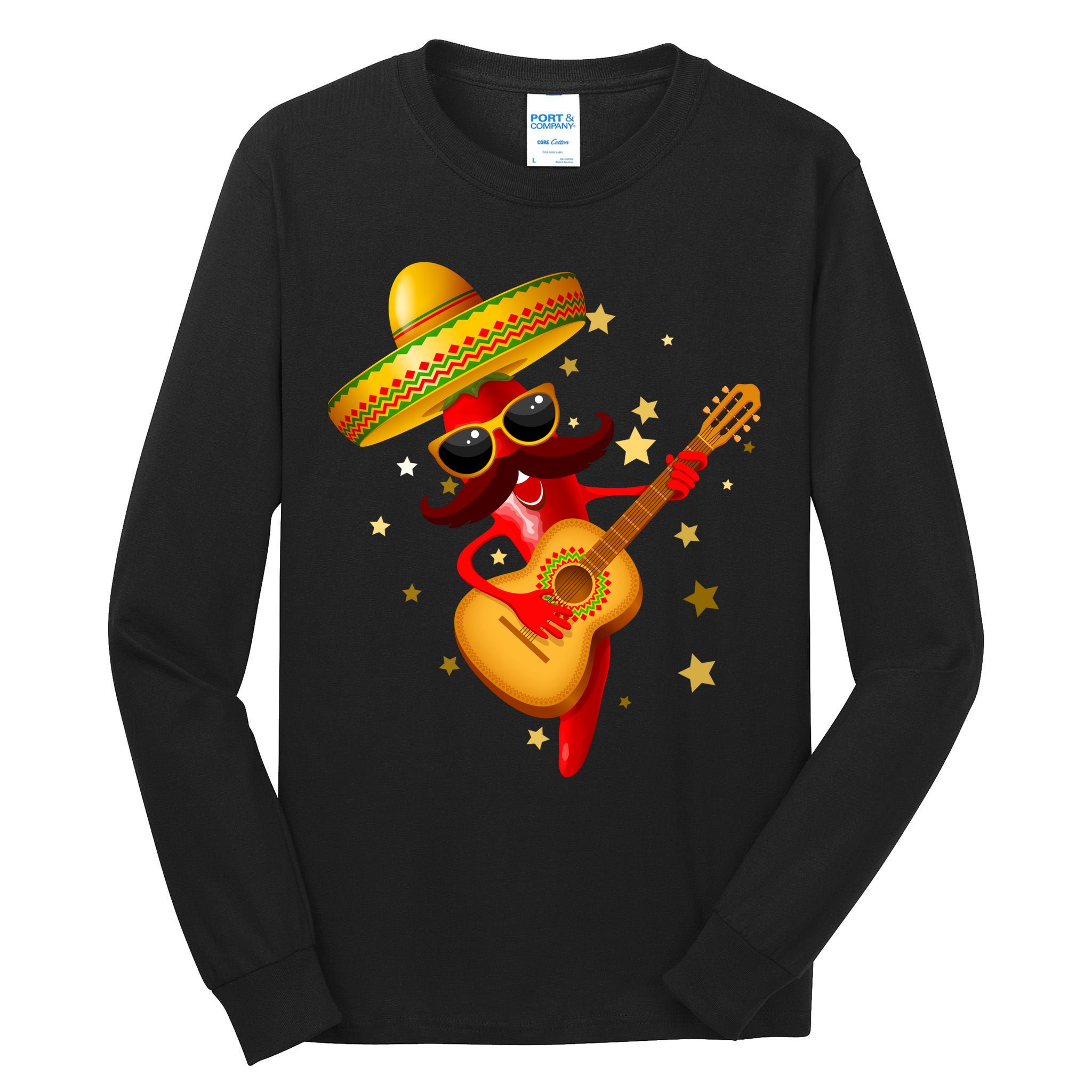 Cinco De Mayo Spicy Chili Pepper Fiesta Tall Long Sleeve T-Shirt
