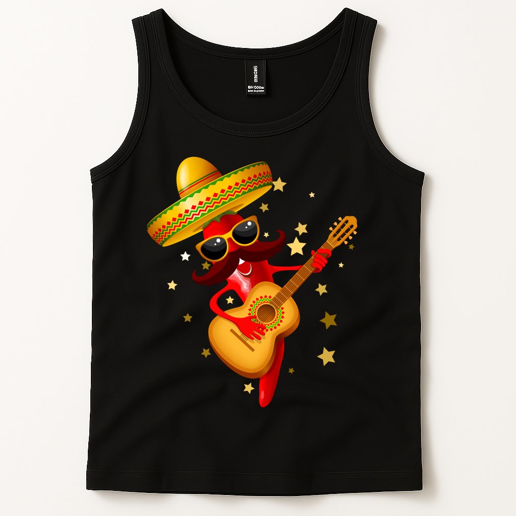 Cinco De Mayo Spicy Chili Pepper Fiesta Tank Top