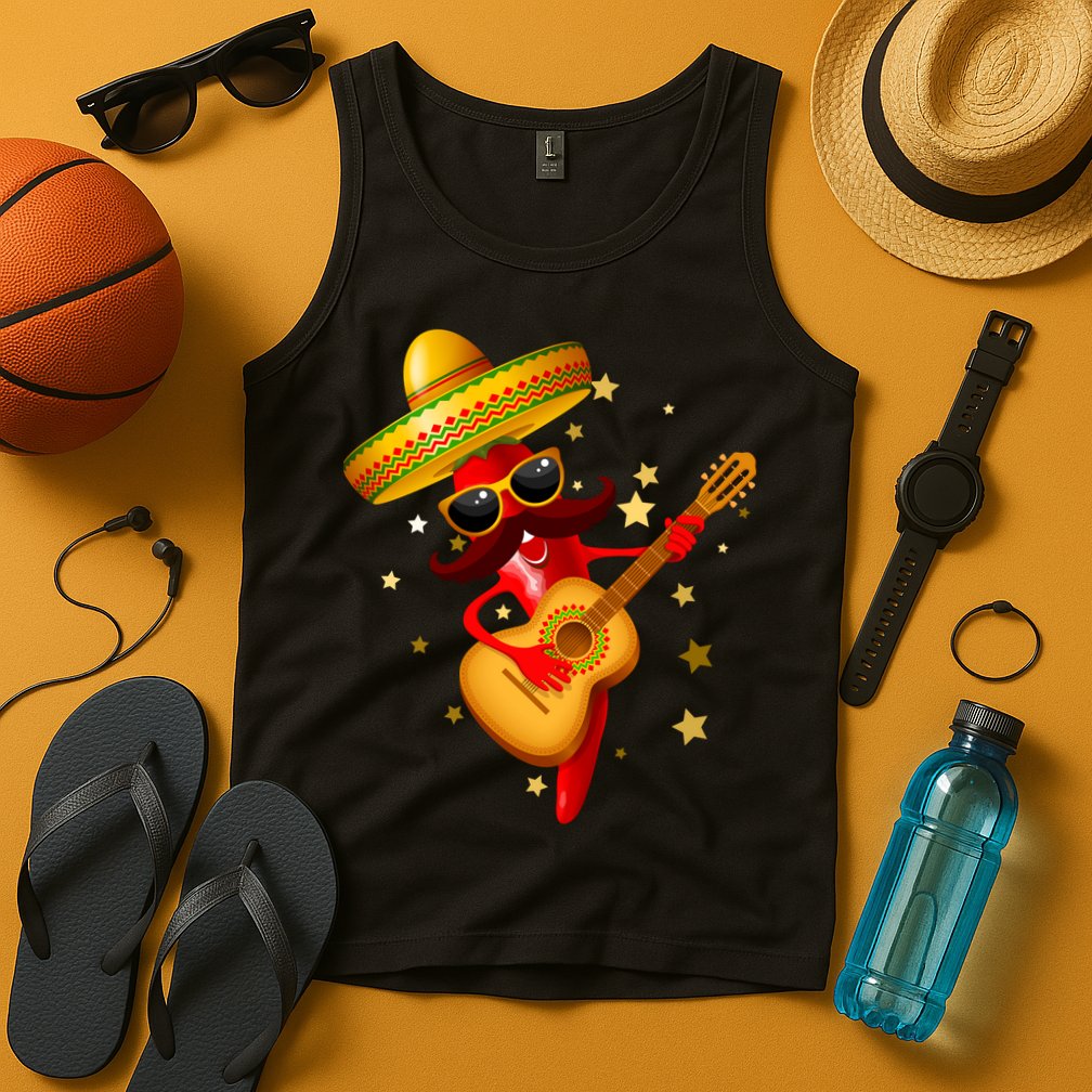 Cinco De Mayo Spicy Chili Pepper Fiesta Tank Top