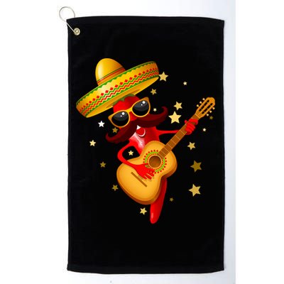 Cinco De Mayo Spicy Chili Pepper Fiesta Golf Towel