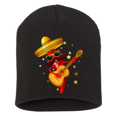 Cinco De Mayo Spicy Chili Pepper Fiesta Short Acrylic Beanie