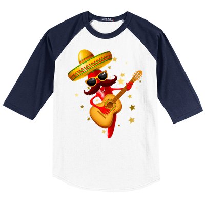 Cinco De Mayo Spicy Chili Pepper Fiesta Baseball Sleeve Shirt