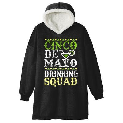 Cinco De Mayo Drinking Squad Hooded Wearable Blanket