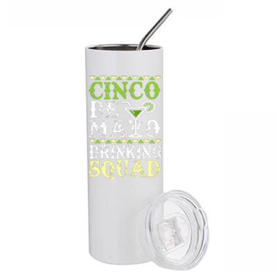 Cinco De Mayo Drinking Squad Stainless Steel Tumbler