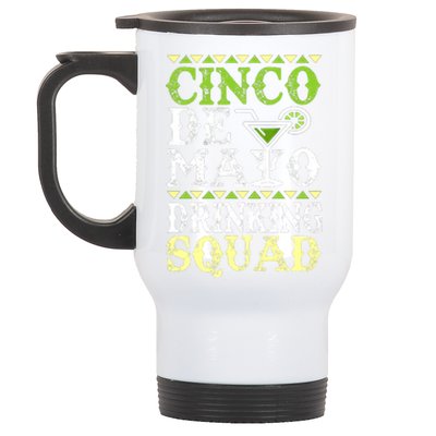 Cinco De Mayo Drinking Squad Stainless Steel Travel Mug