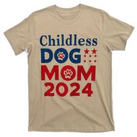 Childless Dog Mom Dog Lady Voting Patriotic Dog Paw Print T-Shirt