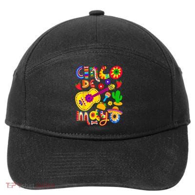 Cinco De Mayo Shirt Mexican Fiesta 5 De Mayo 7-Panel Snapback Hat