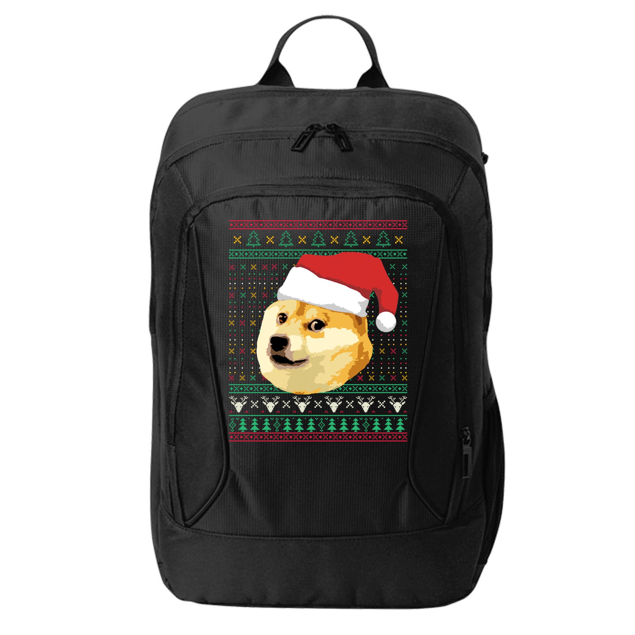 Christmas Doge Meme Shiba Inu Santa Funny Ugly Sweater Xmas Great Gift City Backpack