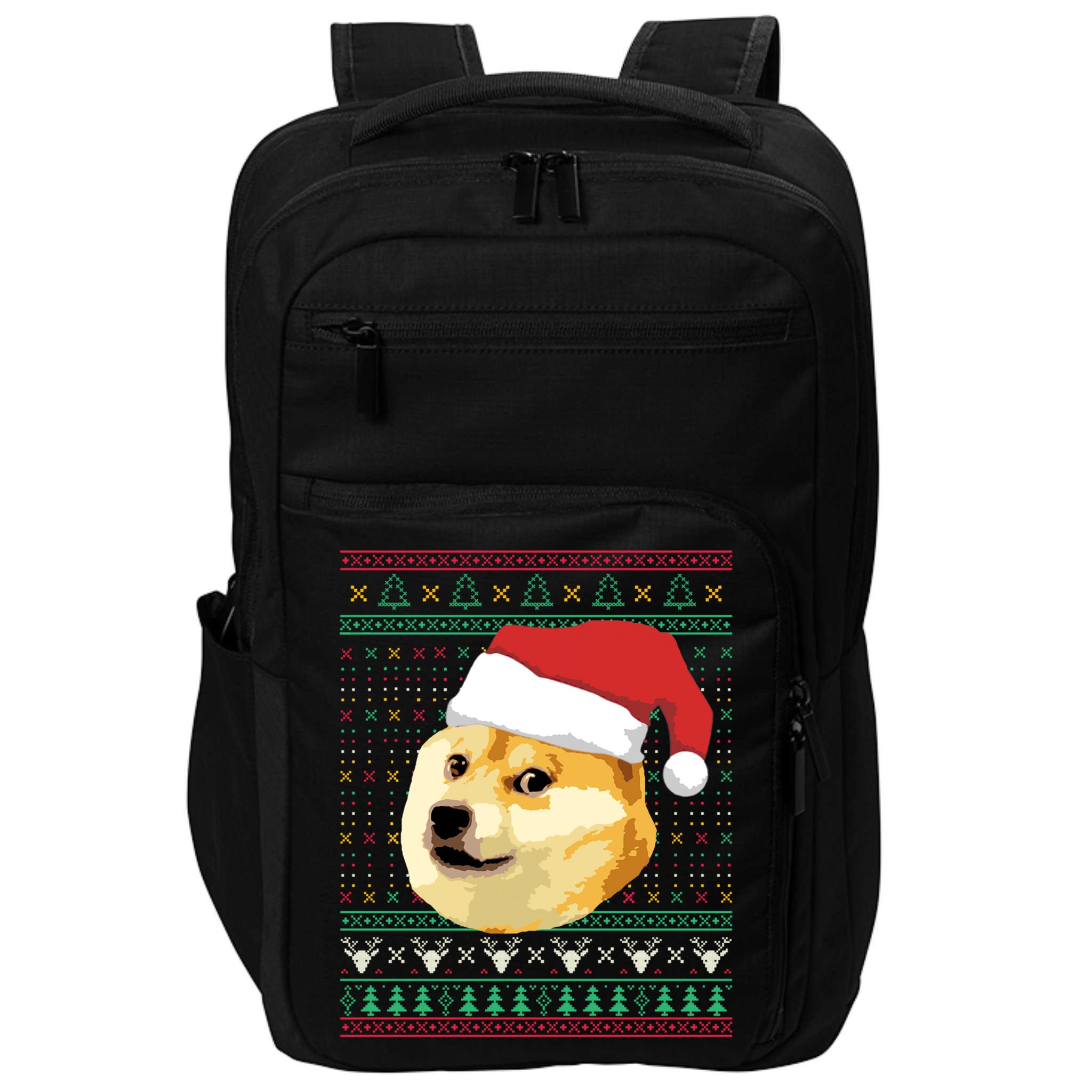 Christmas Doge Meme Shiba Inu Santa Funny Ugly Sweater Xmas Great Gift Impact Tech Backpack