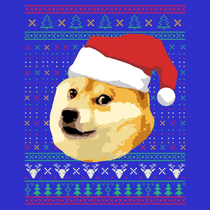 Christmas Doge Meme Shiba Inu Santa Funny Ugly Sweater Xmas Great Gift Tall T-Shirt