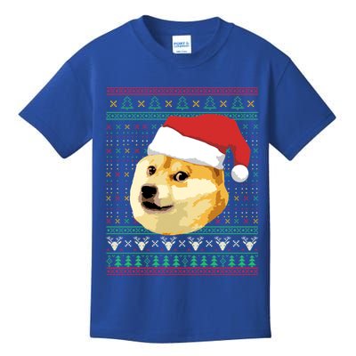 Christmas Doge Meme Shiba Inu Santa Funny Ugly Sweater Xmas Great Gift Kids T-Shirt