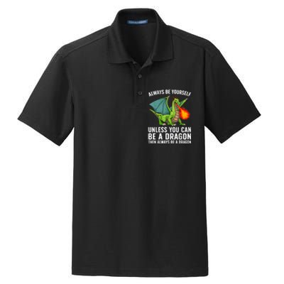 Cool Dragon Mythical Dragon Lovers Dry Zone Grid Polo