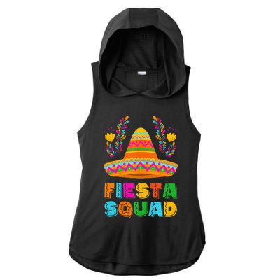 Cinco De Mayo Fiesta Squad Family Matching Ladies PosiCharge Tri-Blend Wicking Draft Hoodie Tank