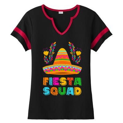 Cinco De Mayo Fiesta Squad Family Matching Ladies Halftime Notch Neck Tee