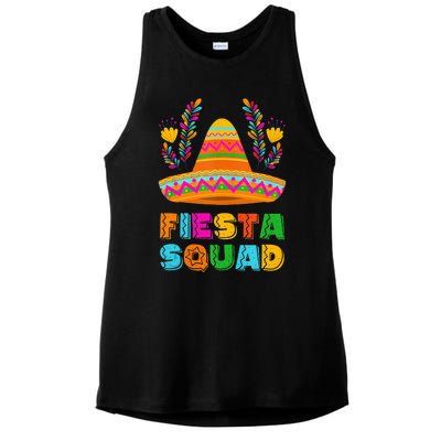 Cinco De Mayo Fiesta Squad Family Matching Ladies PosiCharge Tri-Blend Wicking Tank