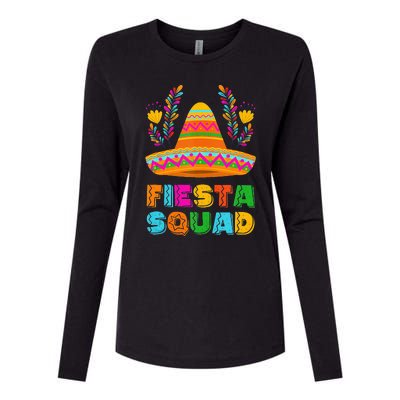 Cinco De Mayo Fiesta Squad Family Matching Womens Cotton Relaxed Long Sleeve T-Shirt