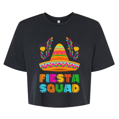 Cinco De Mayo Fiesta Squad Family Matching Bella+Canvas Jersey Crop Tee