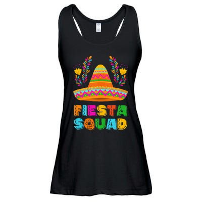 Cinco De Mayo Fiesta Squad Family Matching Ladies Essential Flowy Tank