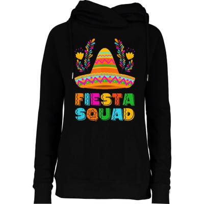 Cinco De Mayo Fiesta Squad Family Matching Womens Funnel Neck Pullover Hood