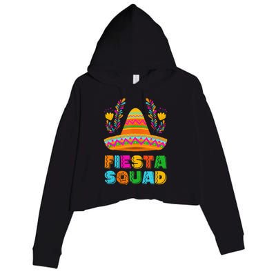 Cinco De Mayo Fiesta Squad Family Matching Crop Fleece Hoodie