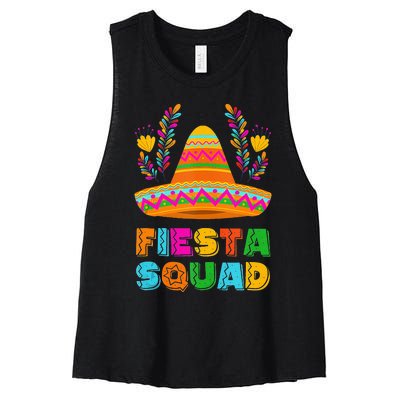 Cinco De Mayo Fiesta Squad Family Matching Women's Racerback Cropped Tank