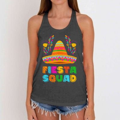 Cinco De Mayo Fiesta Squad Family Matching Women's Knotted Racerback Tank