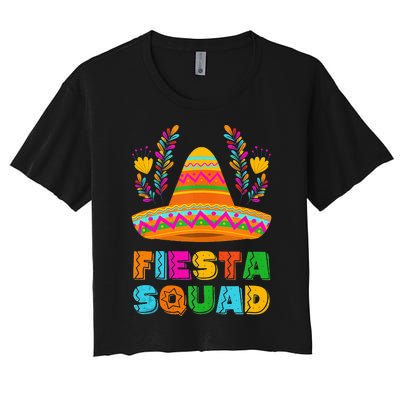 Cinco De Mayo Fiesta Squad Family Matching Women's Crop Top Tee