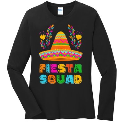 Cinco De Mayo Fiesta Squad Family Matching Ladies Long Sleeve Shirt