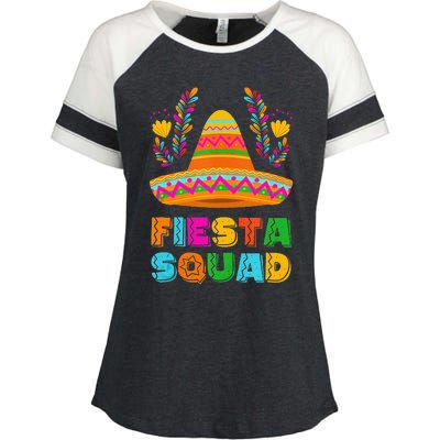 Cinco De Mayo Fiesta Squad Family Matching Enza Ladies Jersey Colorblock Tee