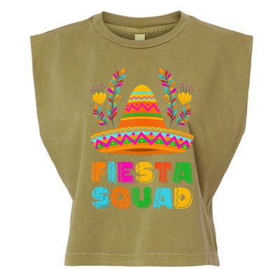 Cinco De Mayo Fiesta Squad Family Matching Garment-Dyed Women's Muscle Tee