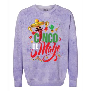 Cinco De Mayo Mexican Fiesta 5 De Mayo Colorblast Crewneck Sweatshirt