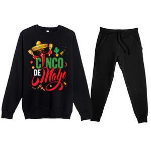 Cinco De Mayo Mexican Fiesta 5 De Mayo Premium Crewneck Sweatsuit Set