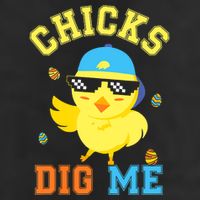 Chicks Dig Me Happy Easter Egg Hunt Funny Adult Drive Performance Visor