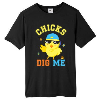 Chicks Dig Me Happy Easter Egg Hunt Funny Tall Fusion ChromaSoft Performance T-Shirt