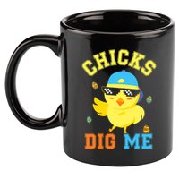 Chicks Dig Me Happy Easter Egg Hunt Funny 11oz C Handle Ceramic Mug