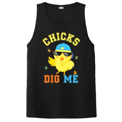 Chicks Dig Me Happy Easter Egg Hunt Funny PosiCharge Competitor Tank